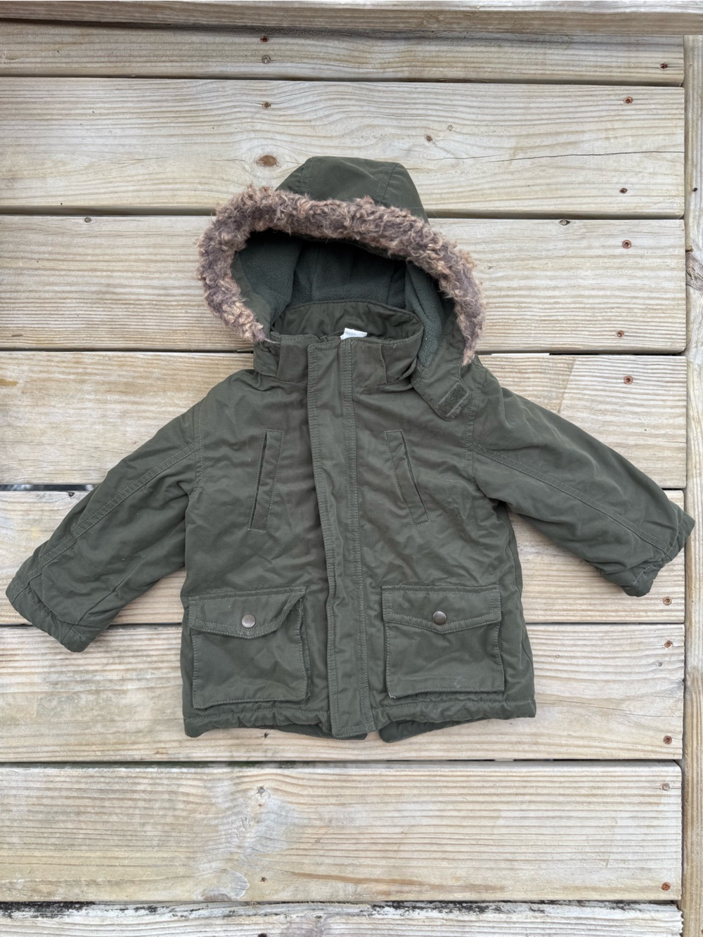 H&M toddler parka - 2T - olive green